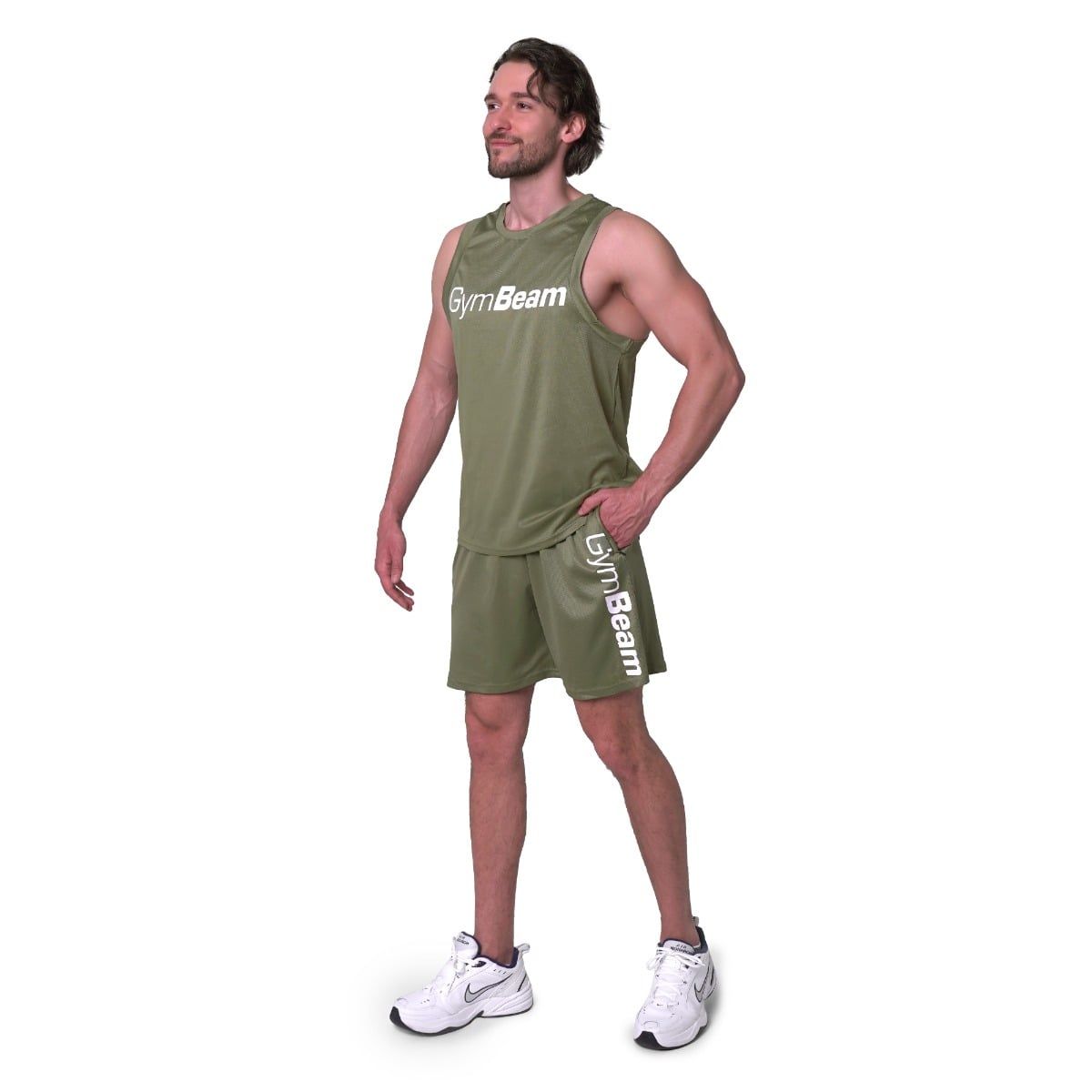 GymBeam Canotta uomo Mesh Essence regular Green