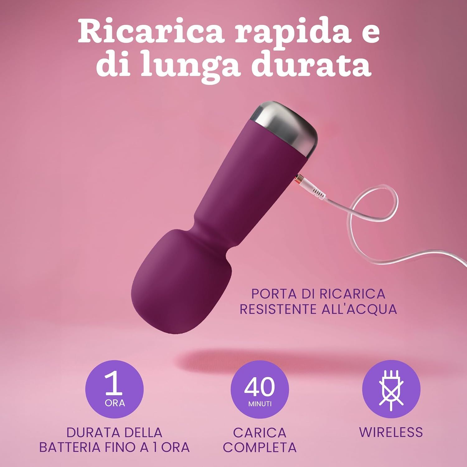 Oliver James Bullet Mini Vibratore, colore viola