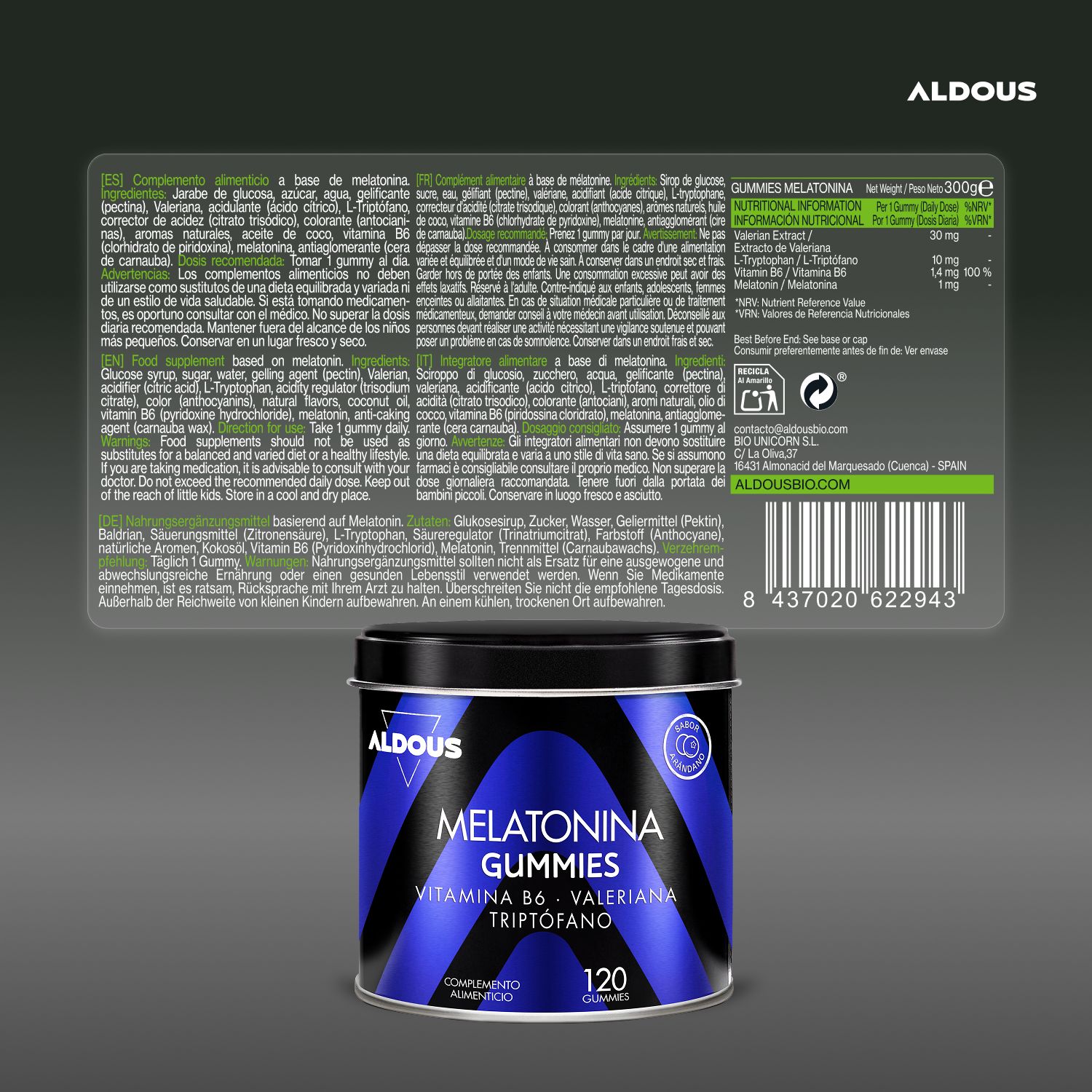 Aldous - Melatonina Gummies - Dormire Meglio