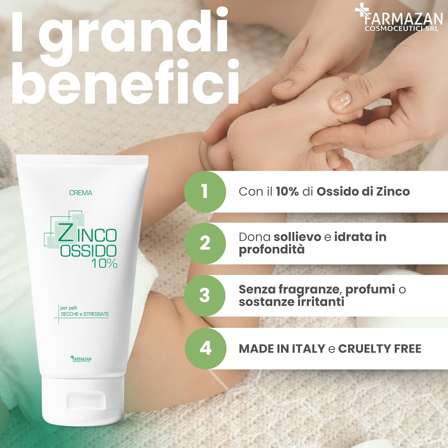FARMAZAN  Crema Zinco Ossido 10% 250 ml