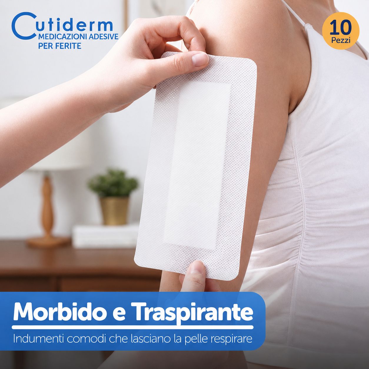 Bendaggio autoadesivo per ferite 10 x 20 cm Cutiderm