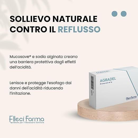 Elleci Farma Agradel – Integratore Reflusso Stick Gel con Mucosave Aloe e Malva 24 Bustine