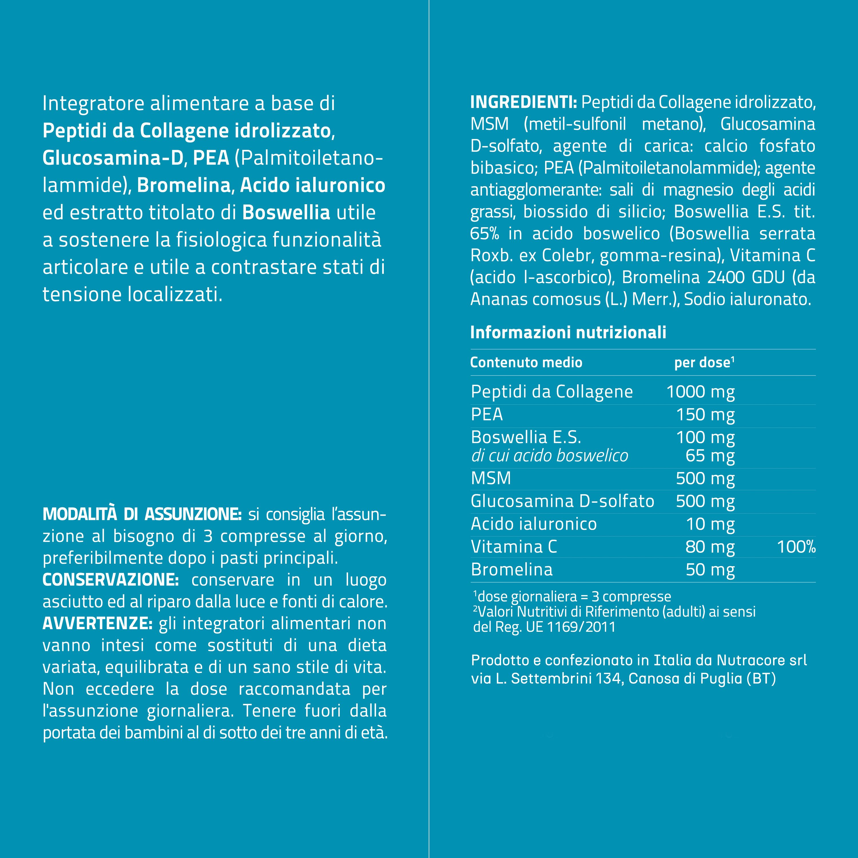 NURE Joints 60 Compresse | Integratore articolazioni, integratore collagene