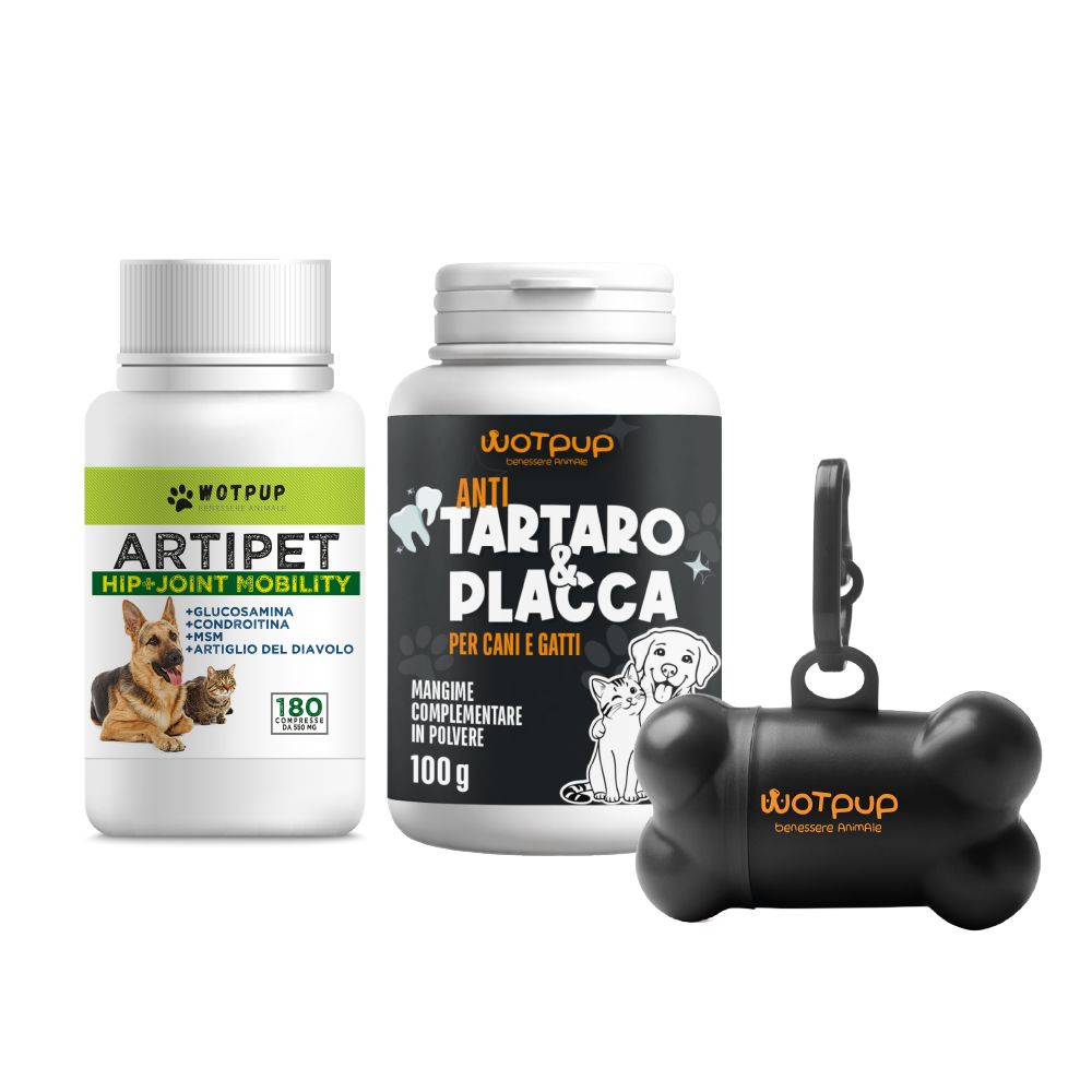 LA.GA Bundle Pet Wellness Denti & Articolazioni – ArtiPet 180 cps + Anti Tartaro + Porta Sacchetti