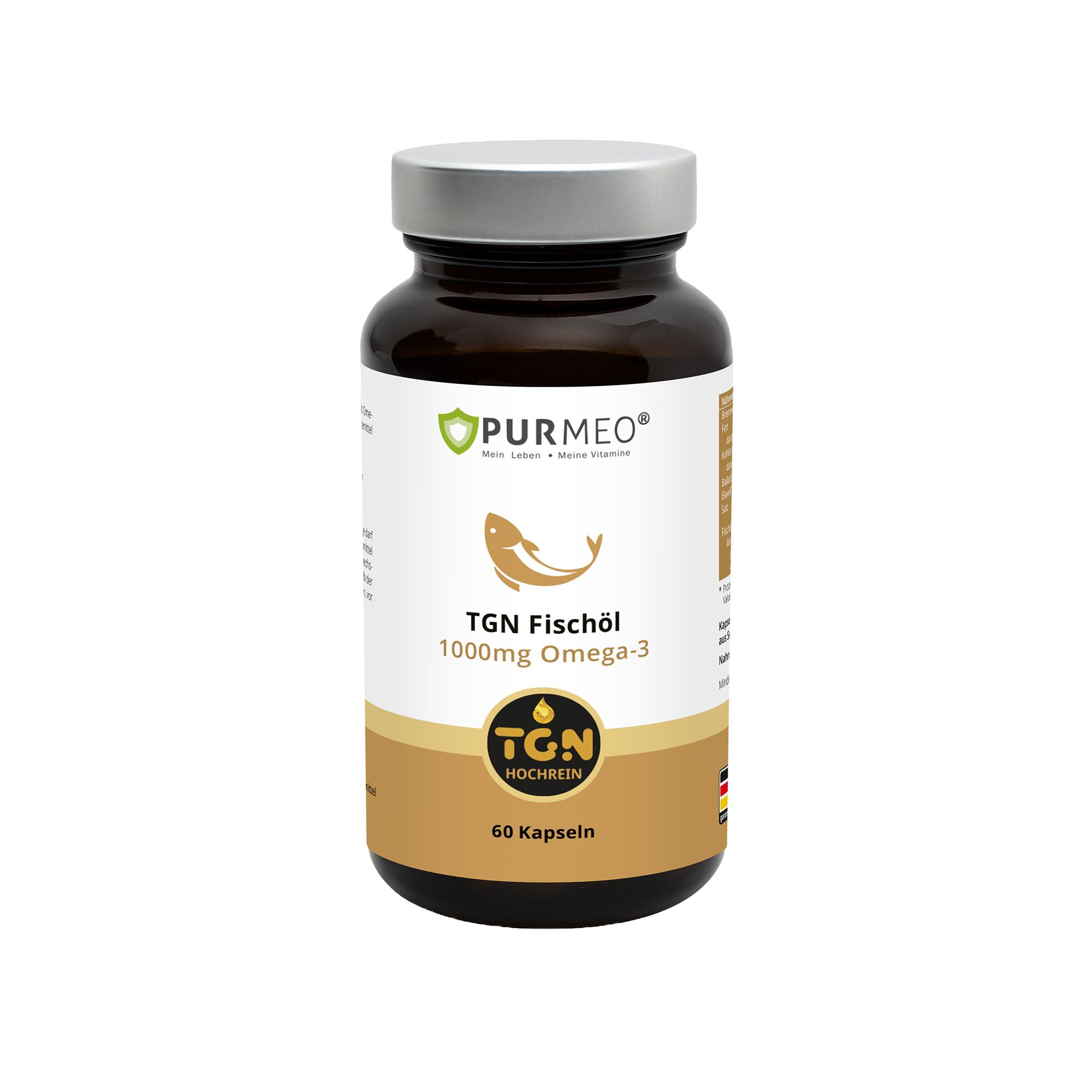 PURMEO Omega 3 TGN – con DHA ed EPA in forma trigliceride – per cuore, cervello e vista