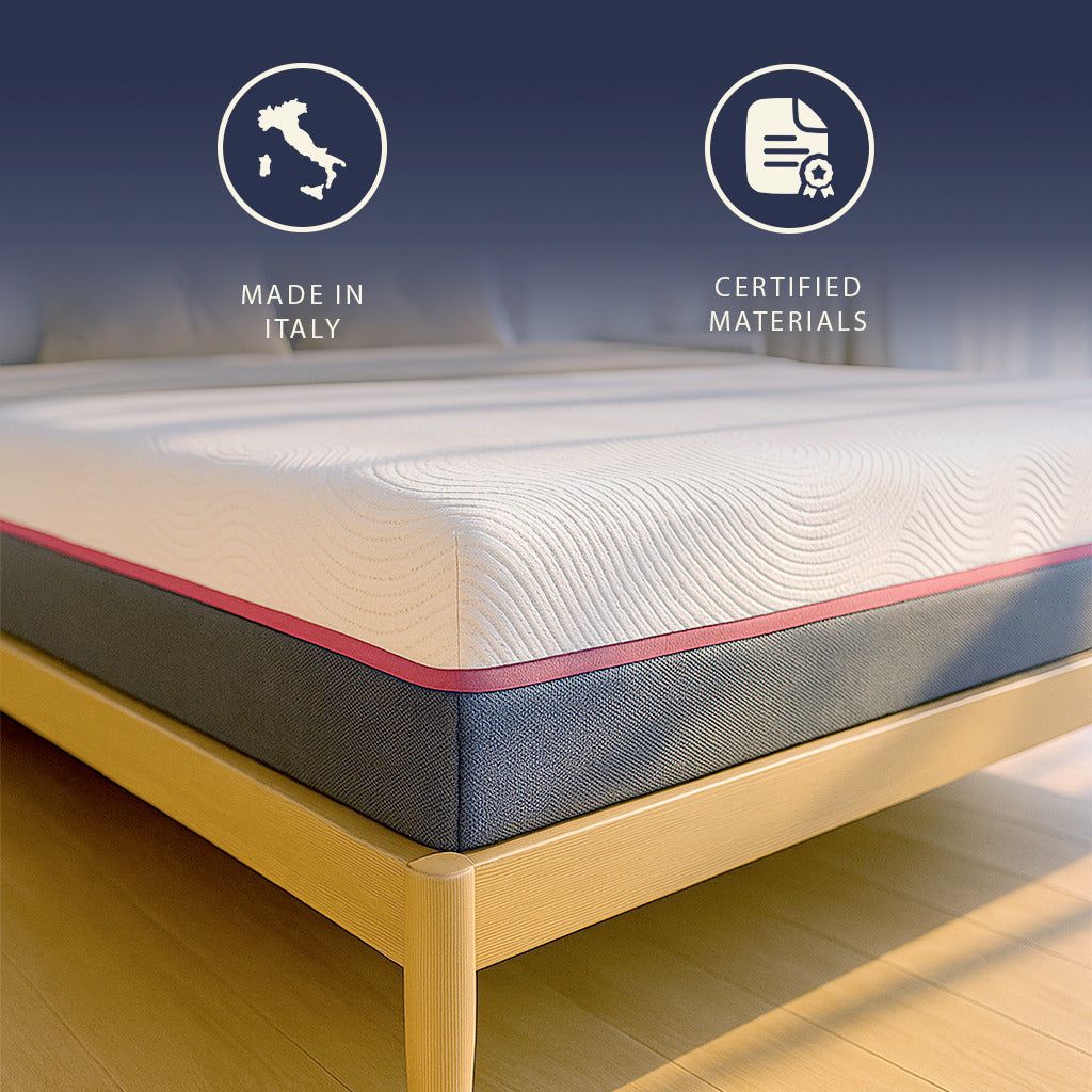 The White Stone Materasso 120x190 cm Molle Insacchettate e Memory Foam | Altezza 30 cm