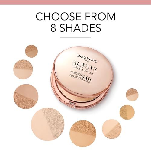 Cipria compatta Bourjois Always Fabulous con 8 tonalità.