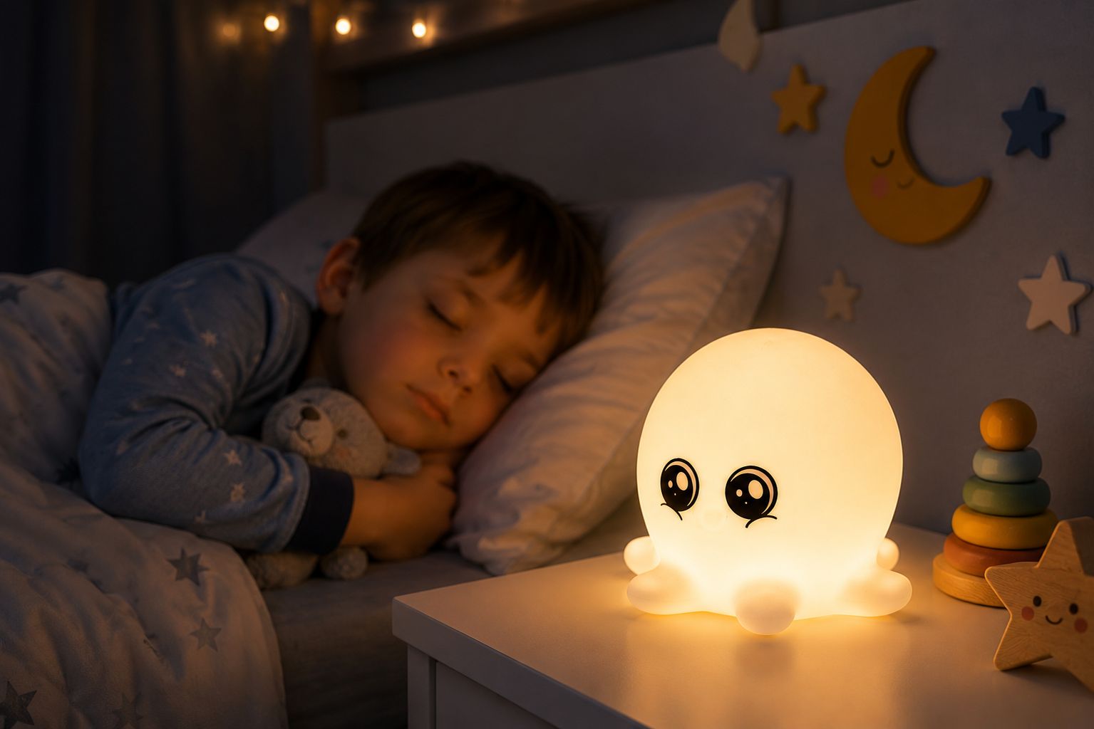 BRAND ITALIA - Luce Notturna per Bambini - Polipetto Octopus