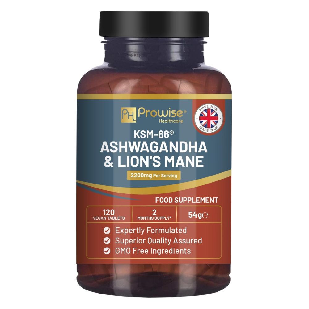 PROWISE Compresse di Ashwagandha KSM-66 e criniera di leone