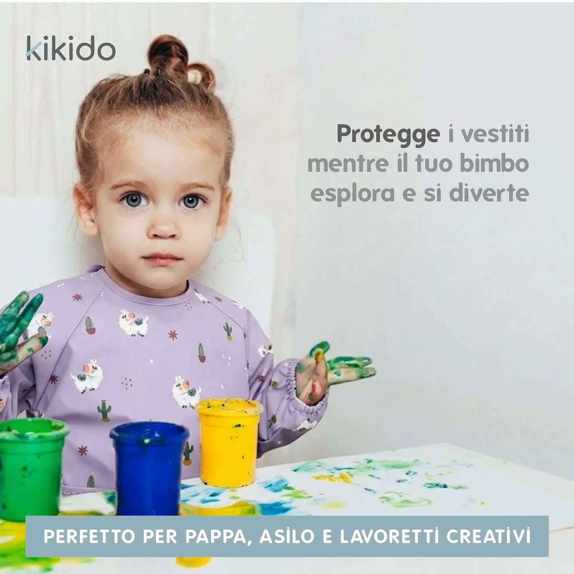 Kikido Bavaglino Impermeabile Maniche Lunghe Mostro