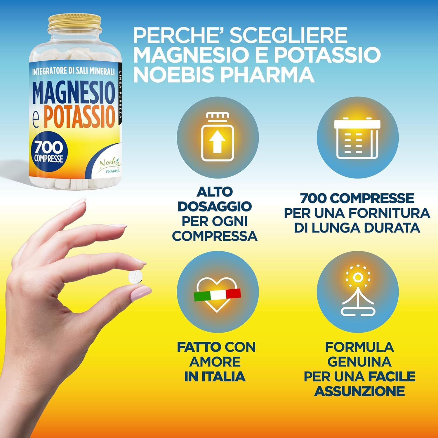 Noebis Pharma Magnesio e Potassio - Citrato di Magnesio e Potassio
