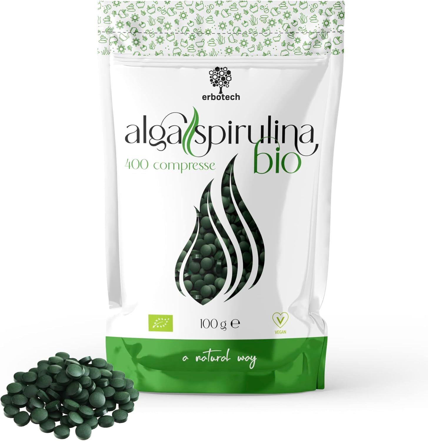 ERBOTECH Spirulina BIO in Compresse