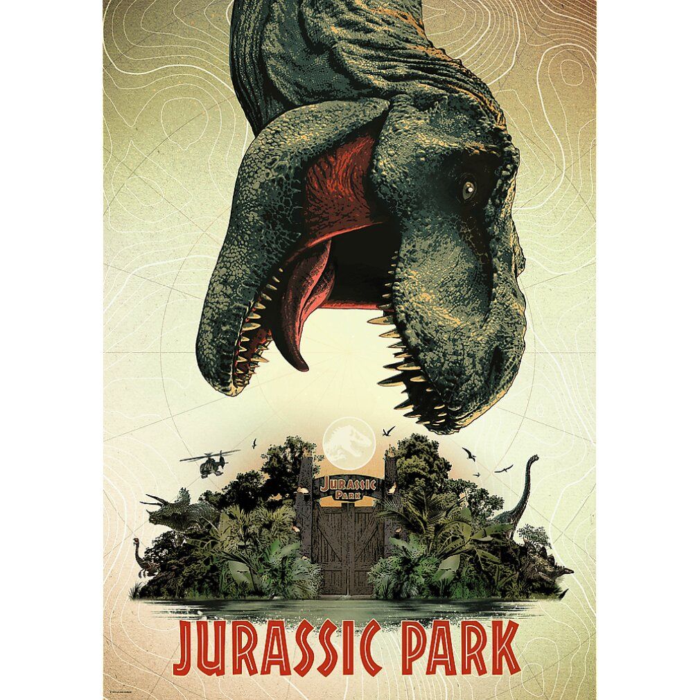 trefl Puzzle Premium Plus Jurassic Park: poster del film 1000 pezzi