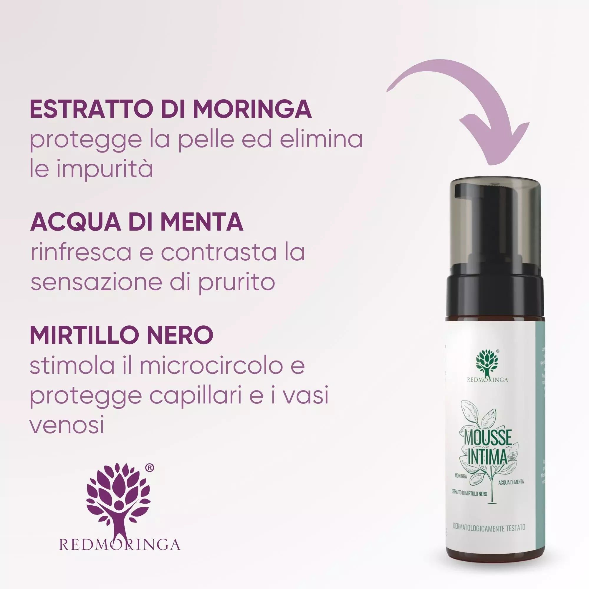 RedMoringa Mousse Detergente Intima Delicata – Uso Quotidiano