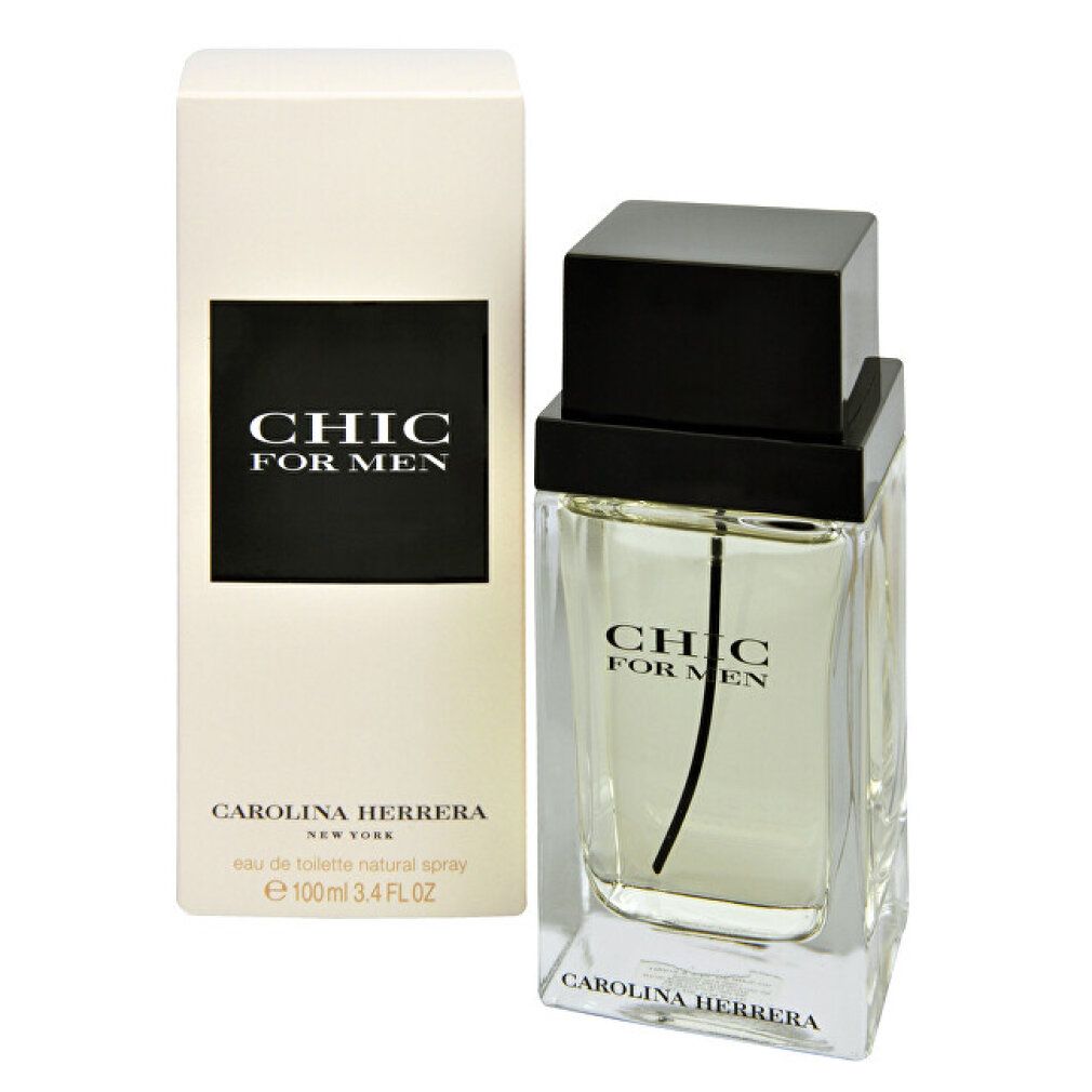 Carolina Herrera Chic for Men Eau de Toilette, flacone da 100ml con scatola.