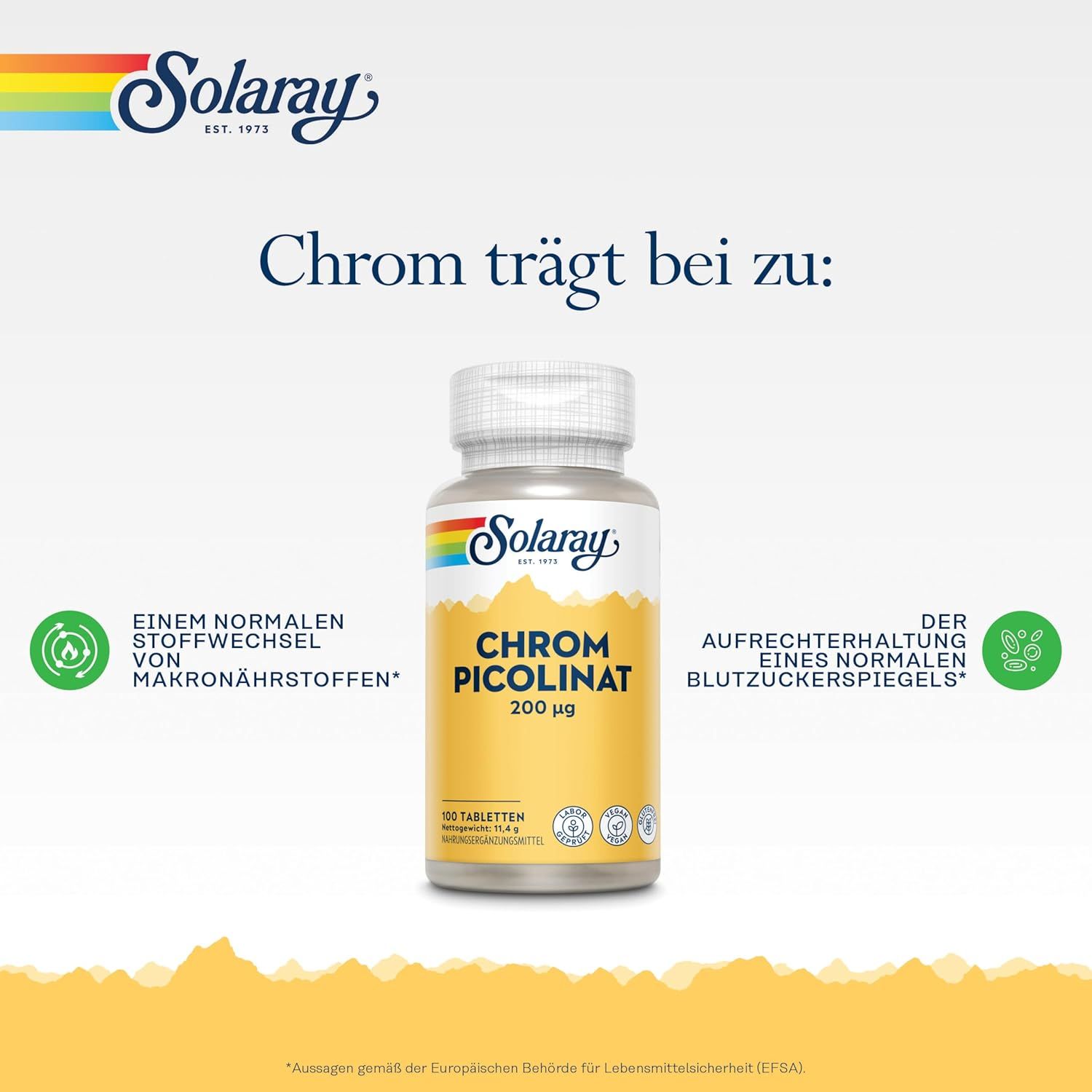 Solaray Cromo Picolinato Compresse