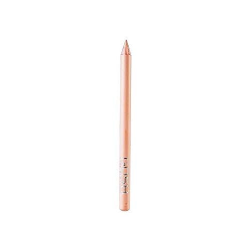 Una matita eyeliner appuntita color oro rosa con scritta verticale.