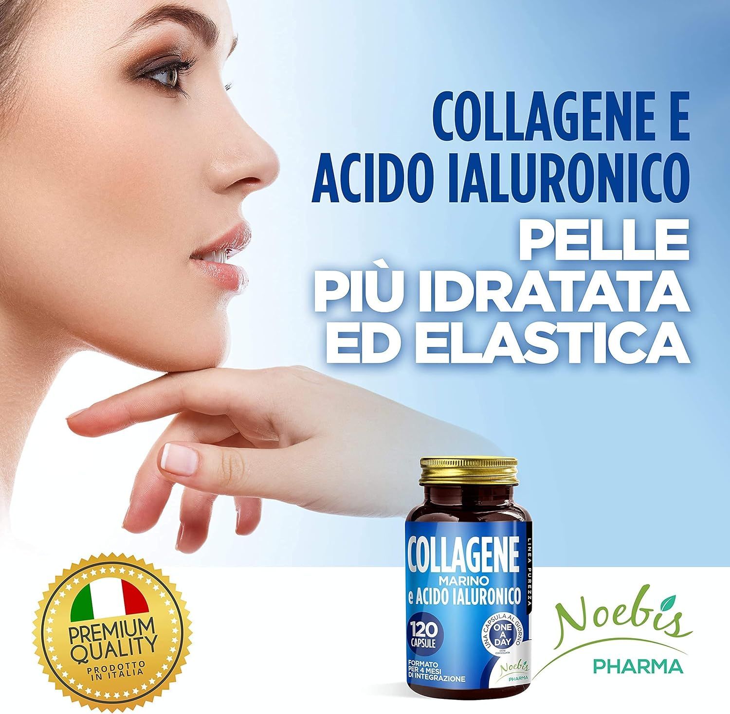 Noebis Pharma Collagene Marino e Acido Ialuronico - Pelle e Articolazioni