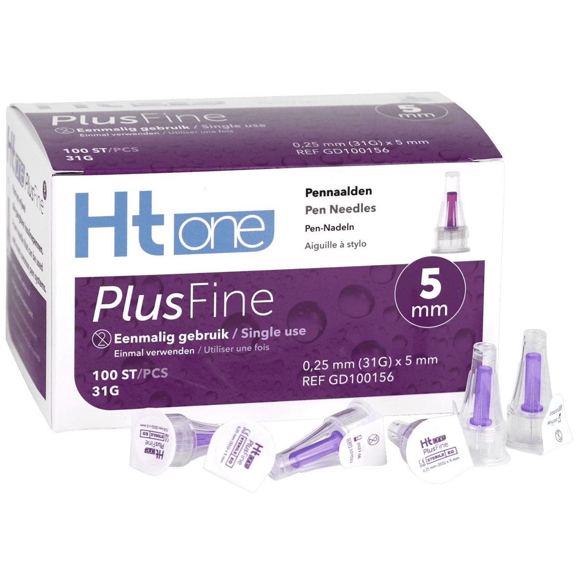 Ht One - PlusFine Aghi per Penna 5 mm (31G) - per penne da insulina