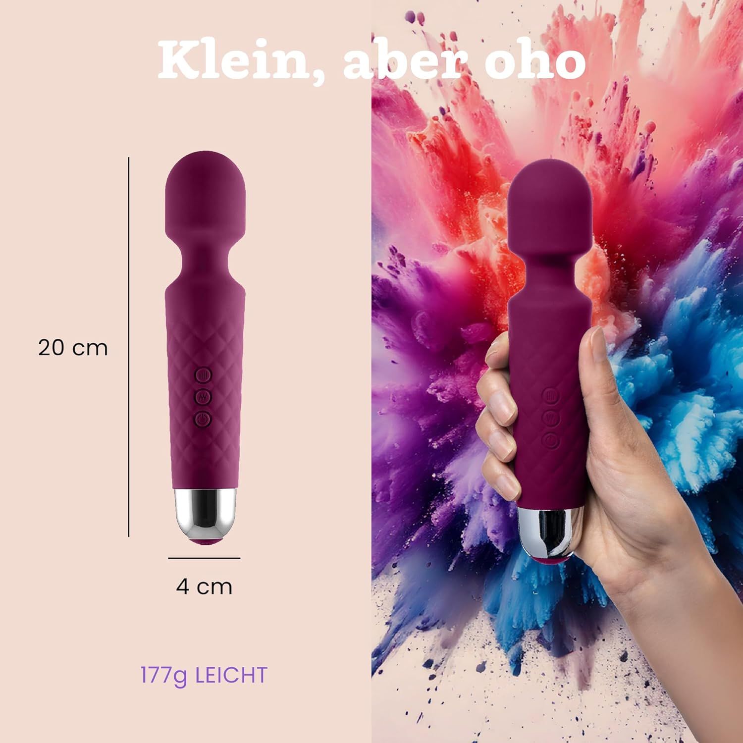 Oliver James Vibratore per donne – Silenzioso e potente, colore viola
