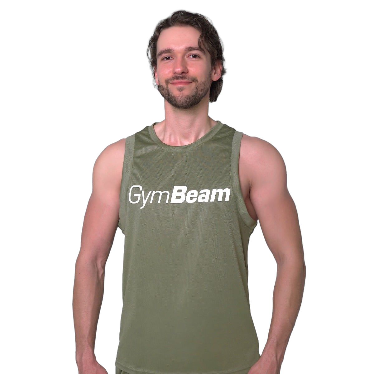 GymBeam Canotta uomo Mesh Essence regular Green