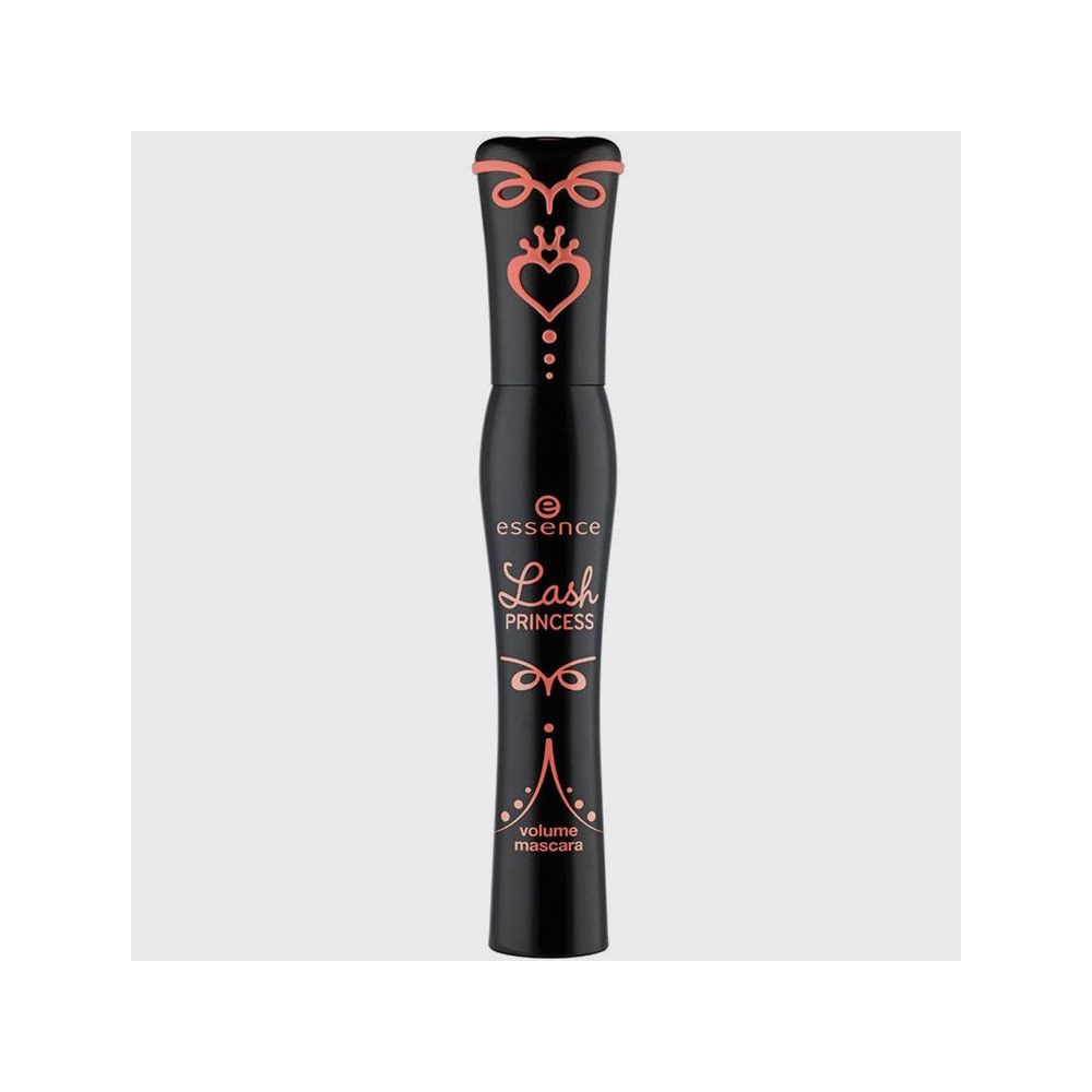 Tubo di mascara nero con stampe rosa e scritta "Lash Princess". Contiene "Volume mascara".