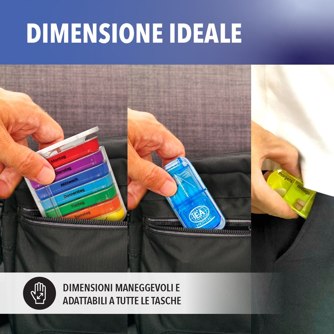 IEA Medical Set scatola per farmaci e divisorio per compresse