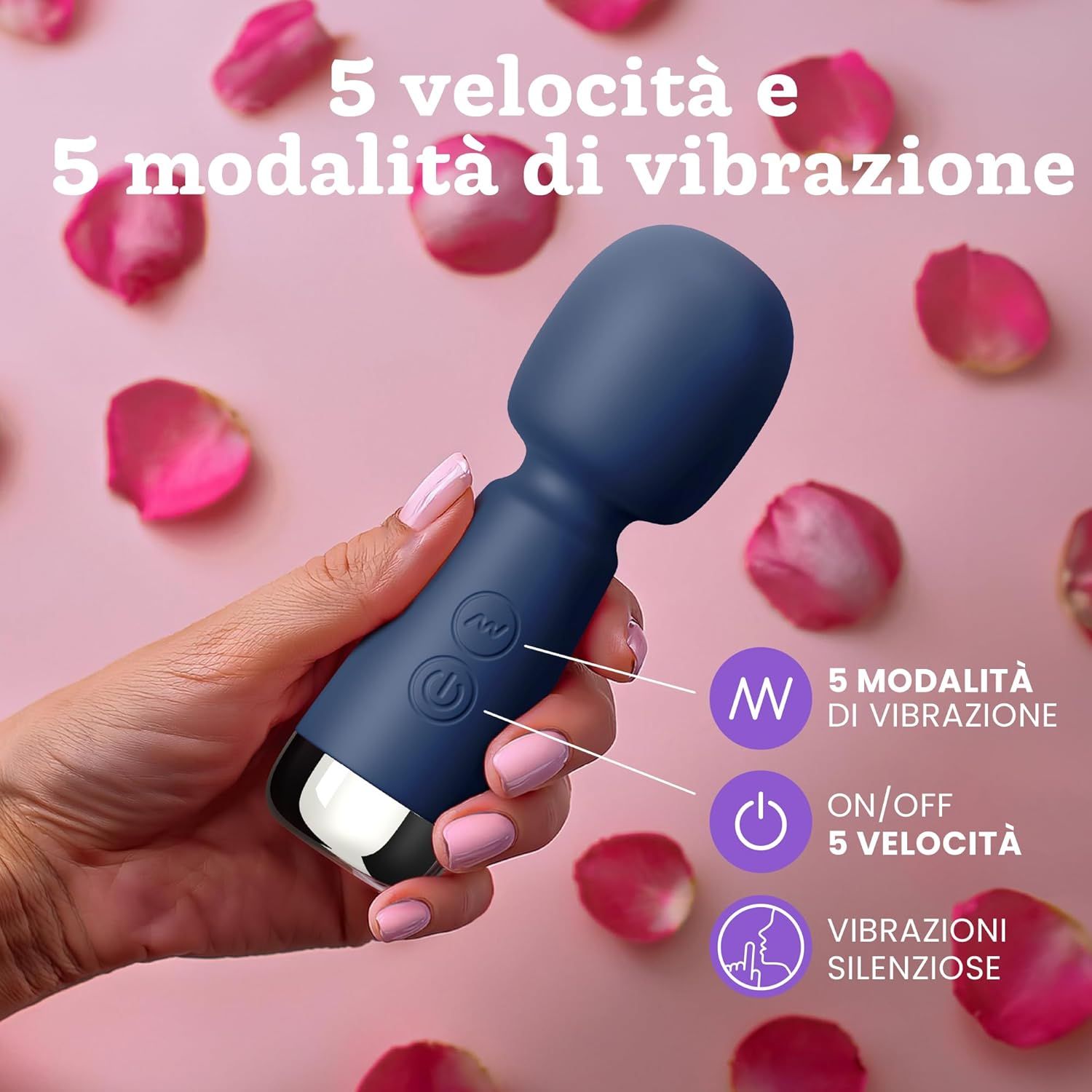 Oliver James Bullet Mini Vibratore, colore blu