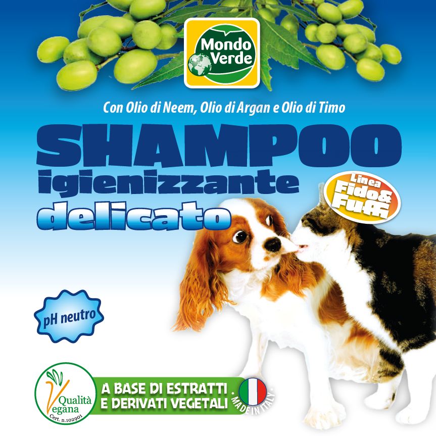 Mondo Verde - Shampoo Delicato Igienizzante per Cani e Gatti 500 g (PET02)