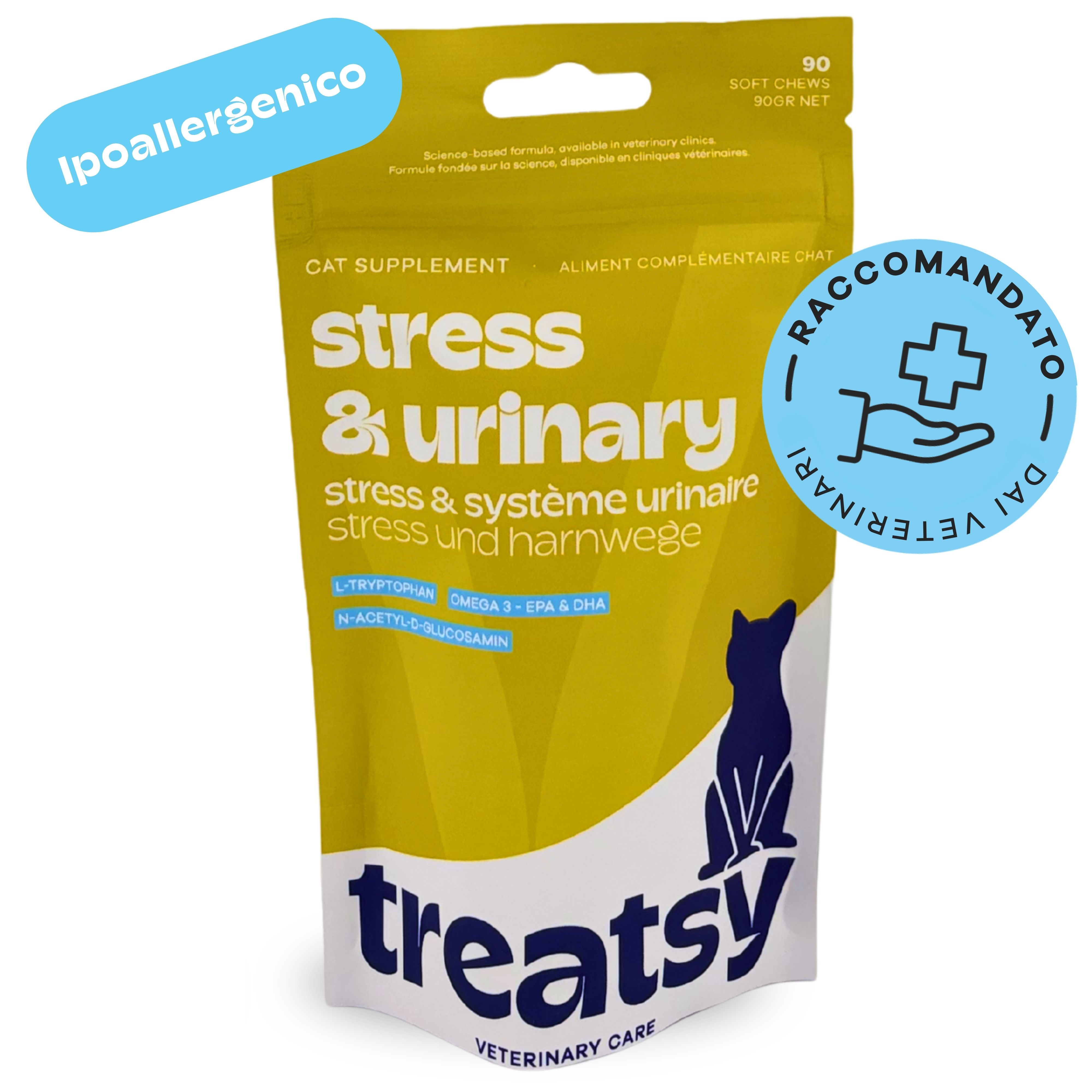 Treatsy Integratore Alimentare – Stress e Sistema Urinario per gatto