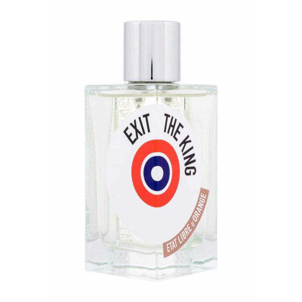 Flacone di profumo. Flacone quadrato in vetro con tappo argentato. Etichetta bianca con logo e testo.