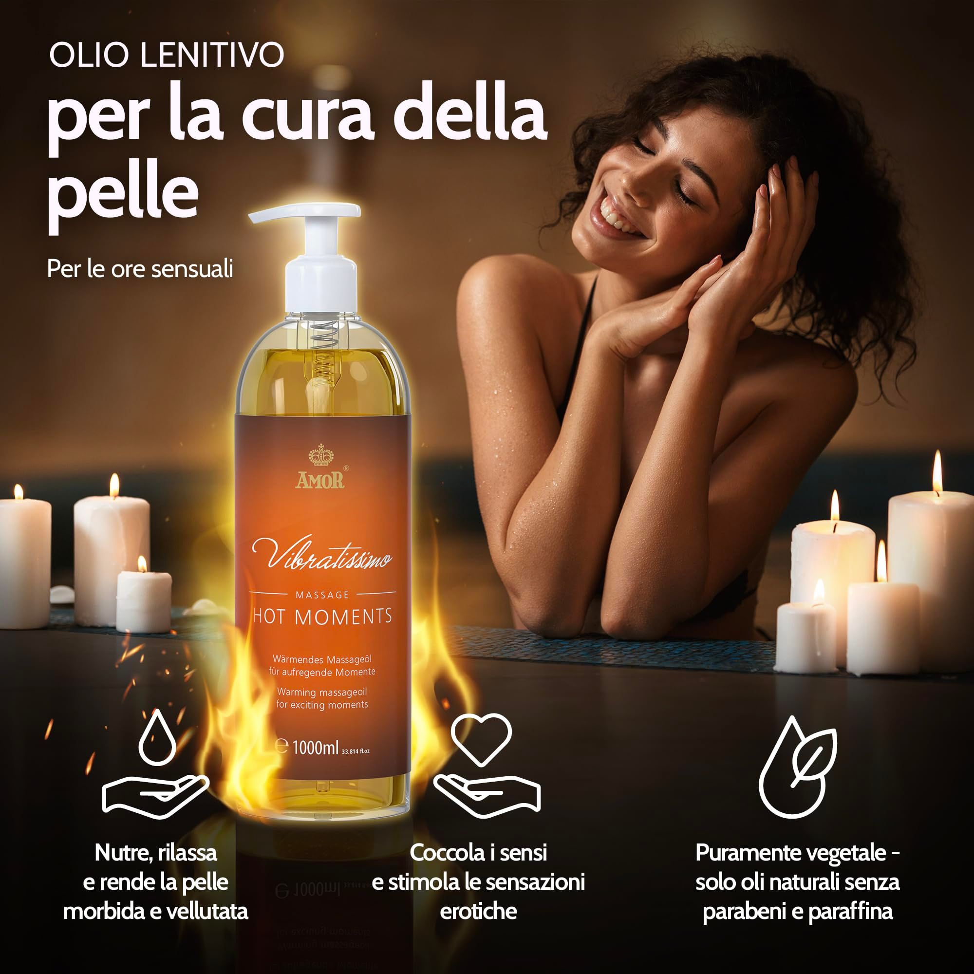 Vibratissimo Olio da Massaggio Hot Moments