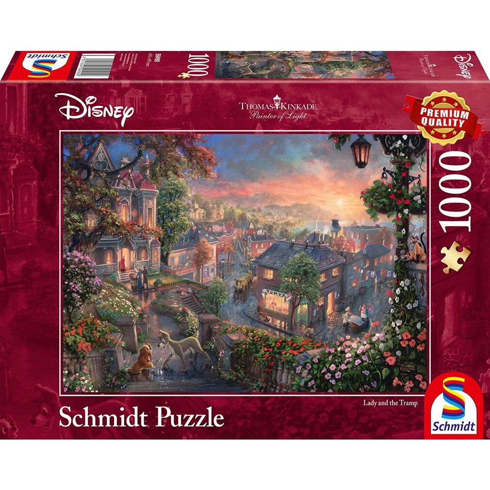 Disney, Susi e Tramp - Puzzle da 1000 pezzi (Thomas Kinkade)