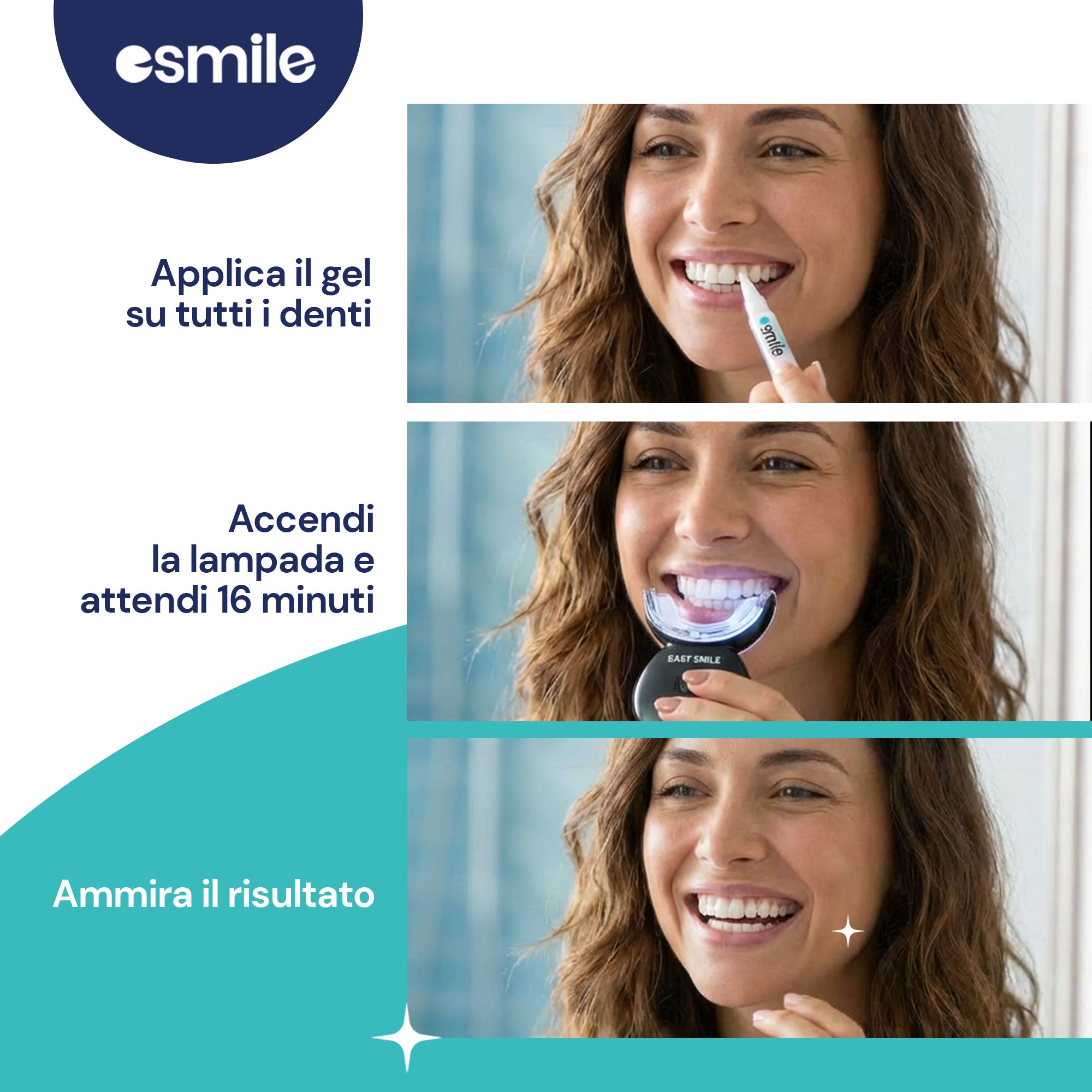 esmile - Kit Sbiancante Denti Professionale 16 Led