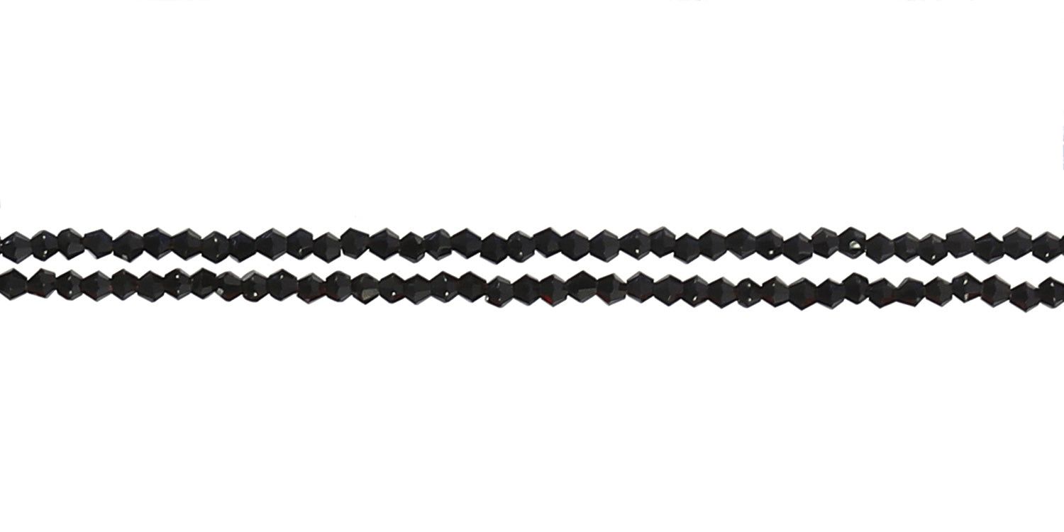 Catenina per occhiali nera con perline. Dettaglio della catenina.