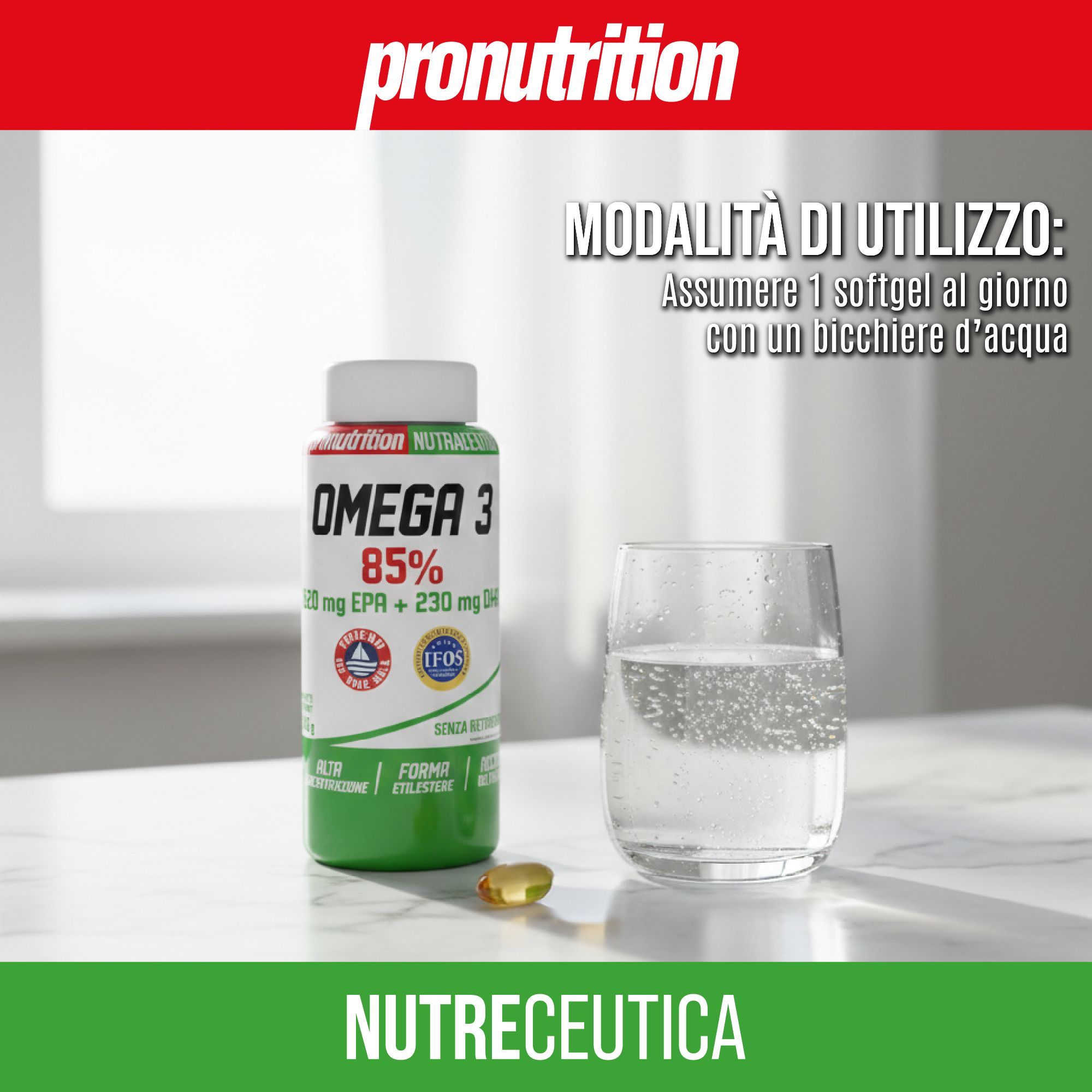 Pronutrition Omega 3 Puro 85% 210 Softgel, 520 mg EPA + 230 mg DHA