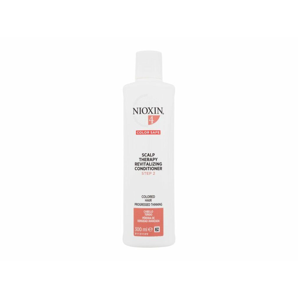 Flacone balsamo Nioxin Sistema 4, 300ml. Per capelli colorati con diradamento progressivo.