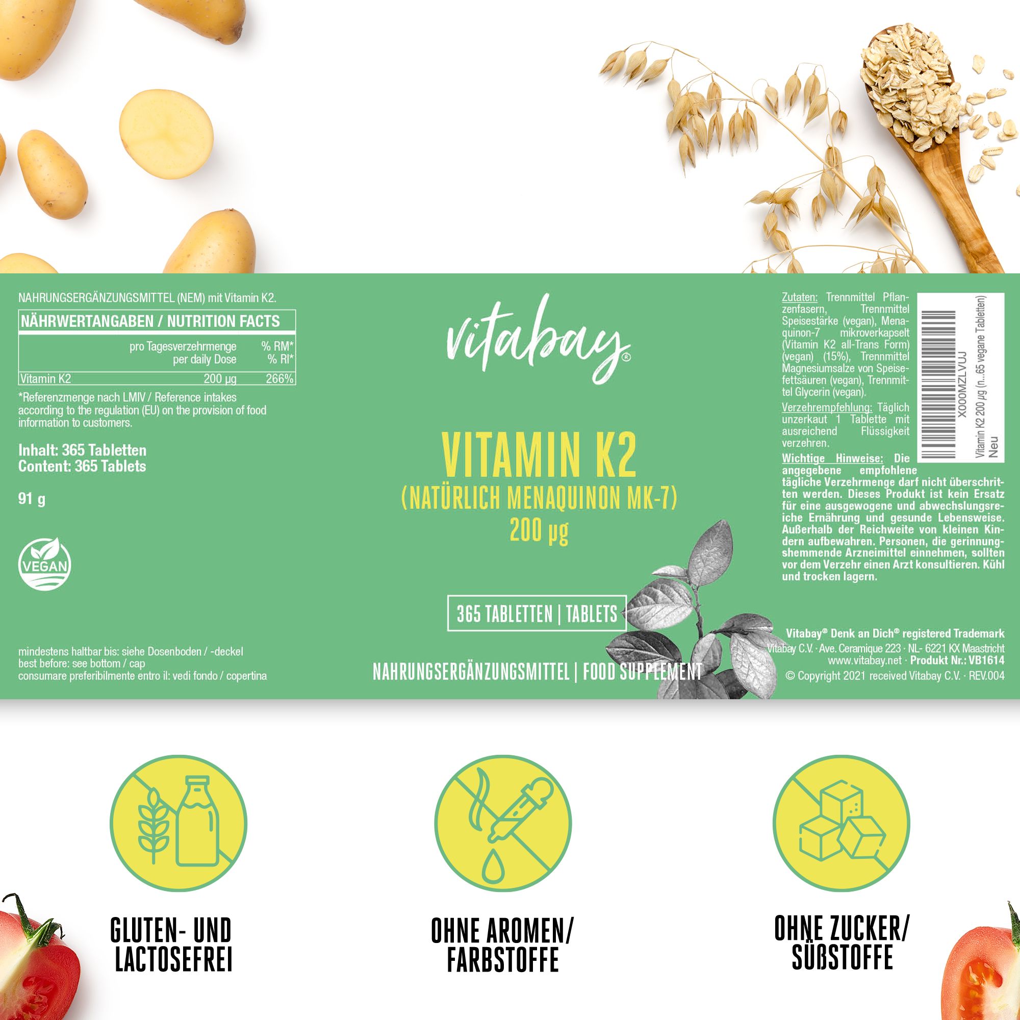 Vitabay Vitamina K2 200 µg