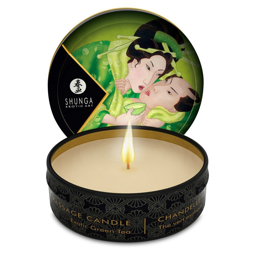 Candela da massaggio Shunga Zenitude/Tè verde, confezione da 6.