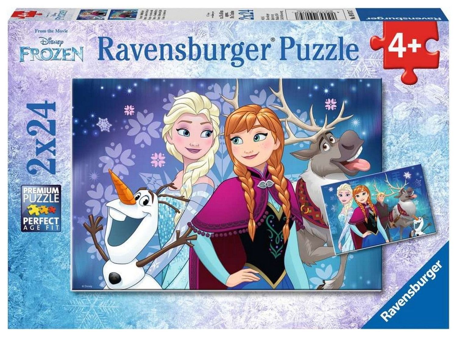 Puzzle ravensburger Regno di ghiaccio: Luci del Nord 2x24 pezzi