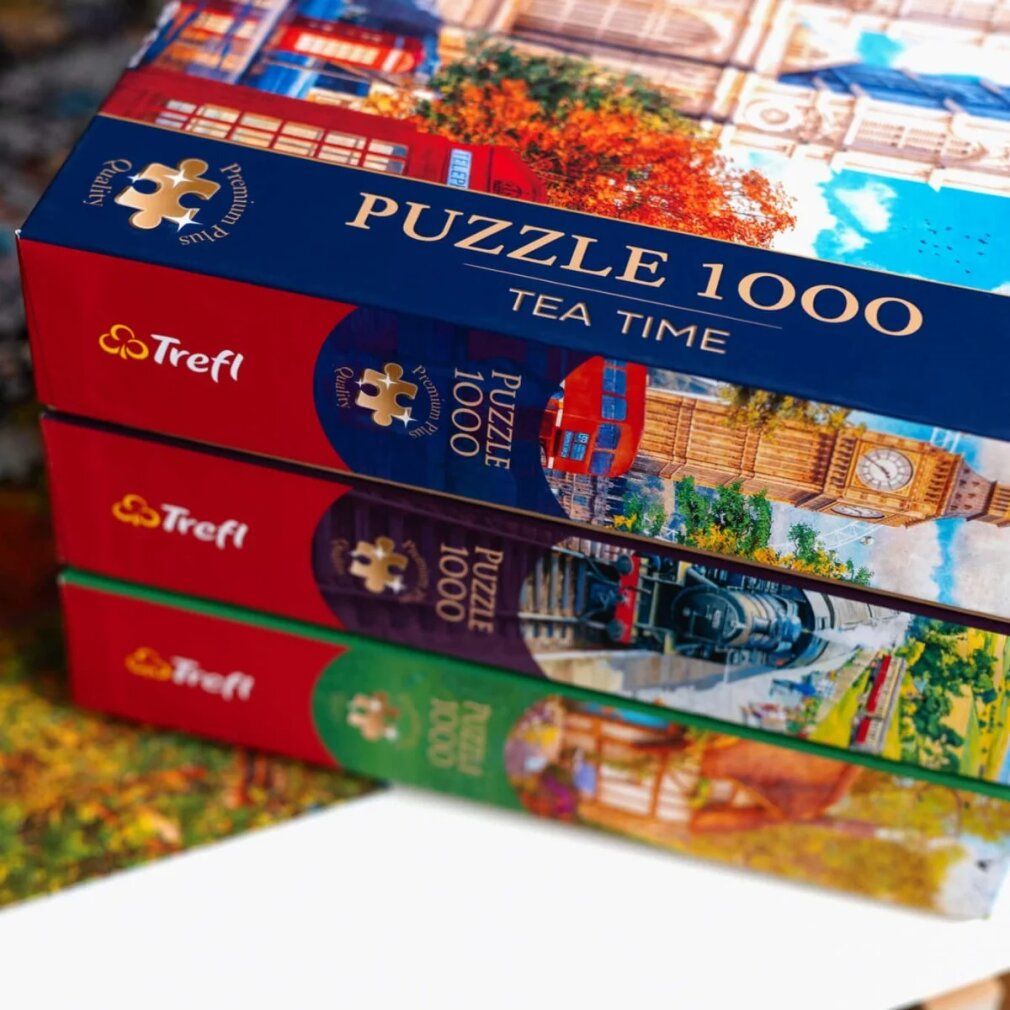 trefl Puzzle Premium Plus Tea Time: hölzernes häuschen 1000 pezzi