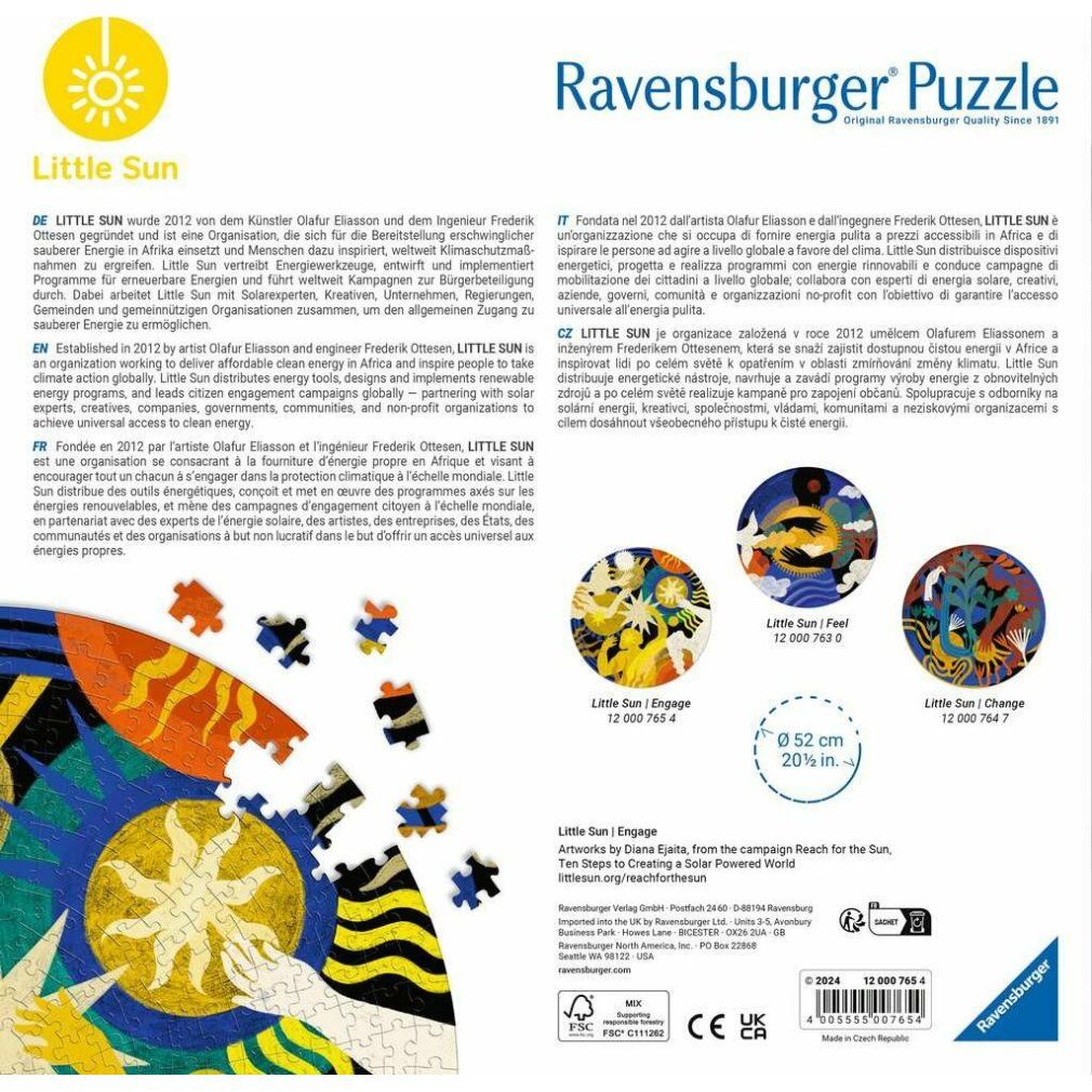 Puzzle rotondo ravensburger Little Sun: emozionante 500 pezzi