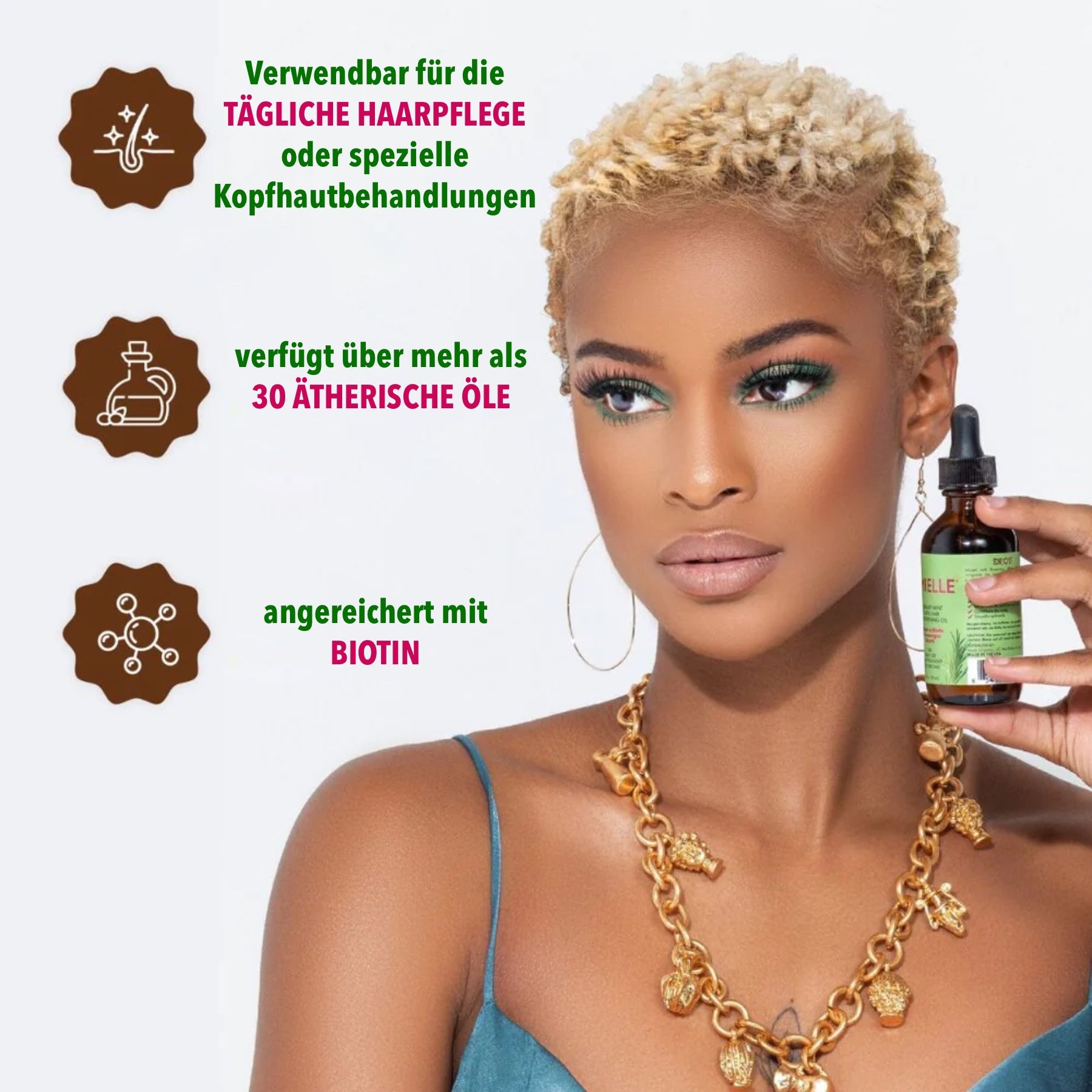 Mielle Organics  Olio per capelli all'olio di rosmarino per la cura e la crescita dei capelli