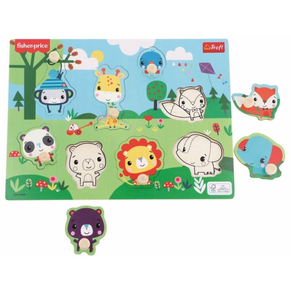 trefl Fisher Price animali selvatici puzzle in legno