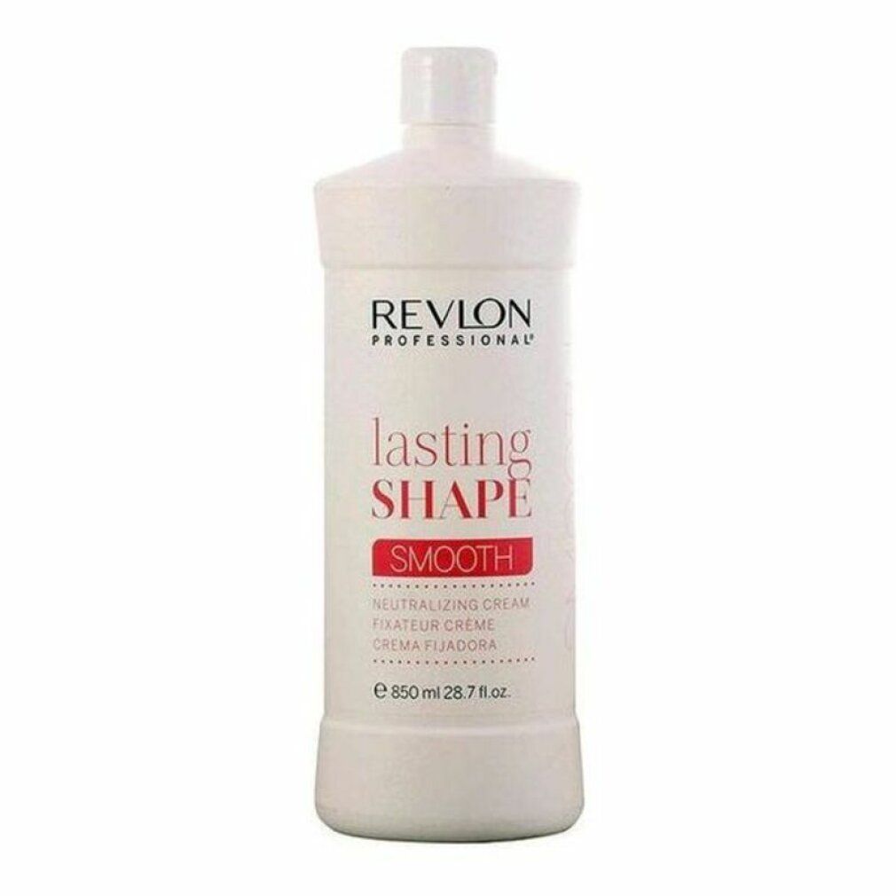 Flacone bianco Revlon Lasting Shape Smooth. Striscia rossa. Capacità 850 ml.