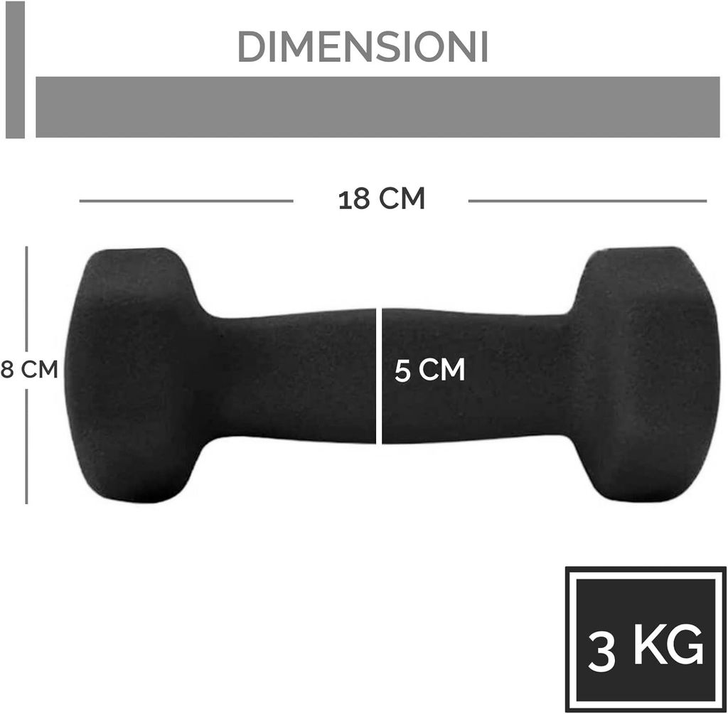 Manubrio nero con dimensioni: 18 cm di lunghezza, 8 cm di altezza, 5 cm di larghezza. Peso: 3 KG.