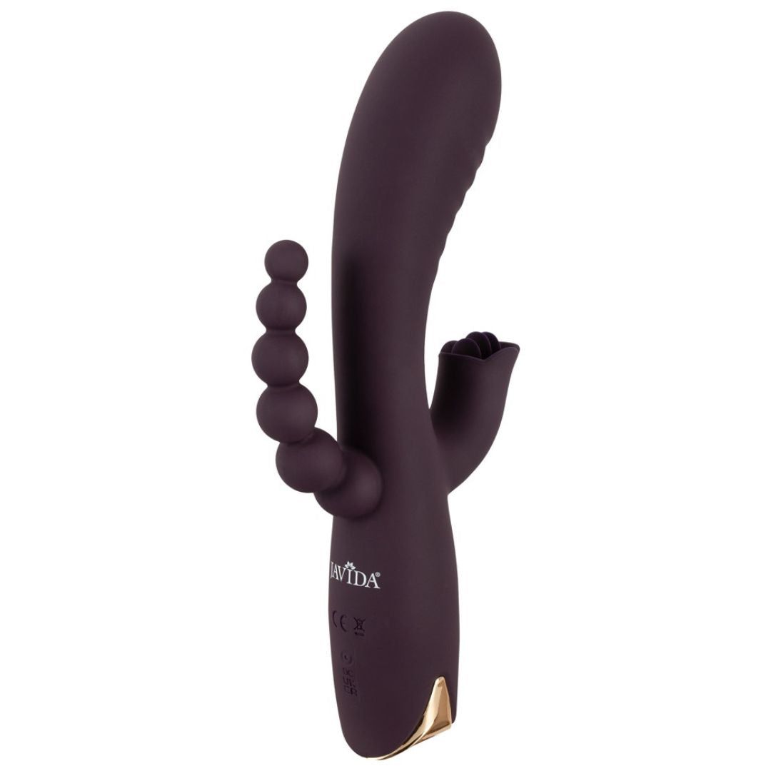 Vibratore Rabbit “Triple Vibrator” con stimolatore anale | 10 modalità di vibrazione | Javida