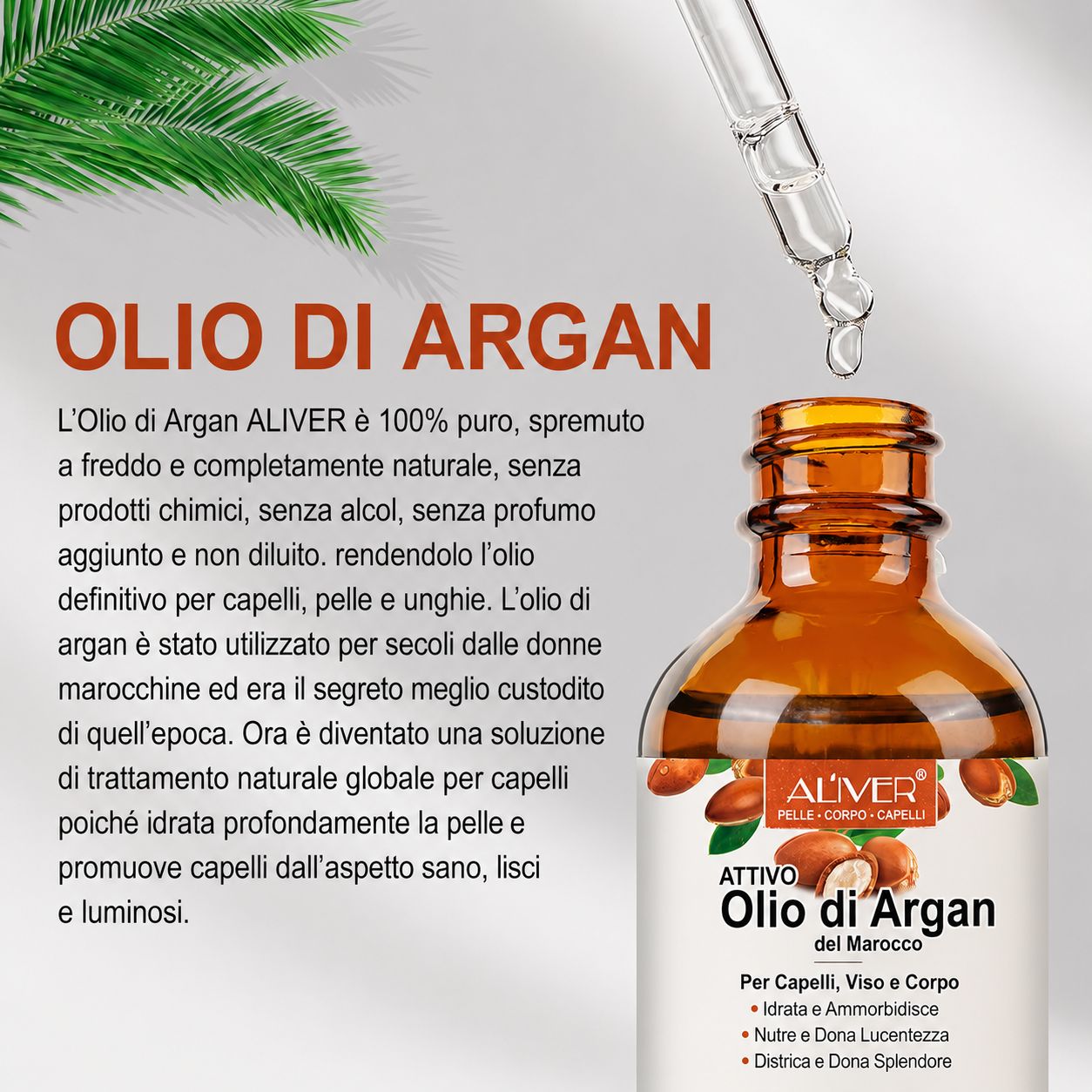 Zoxpm Olio di Argan per Capelli