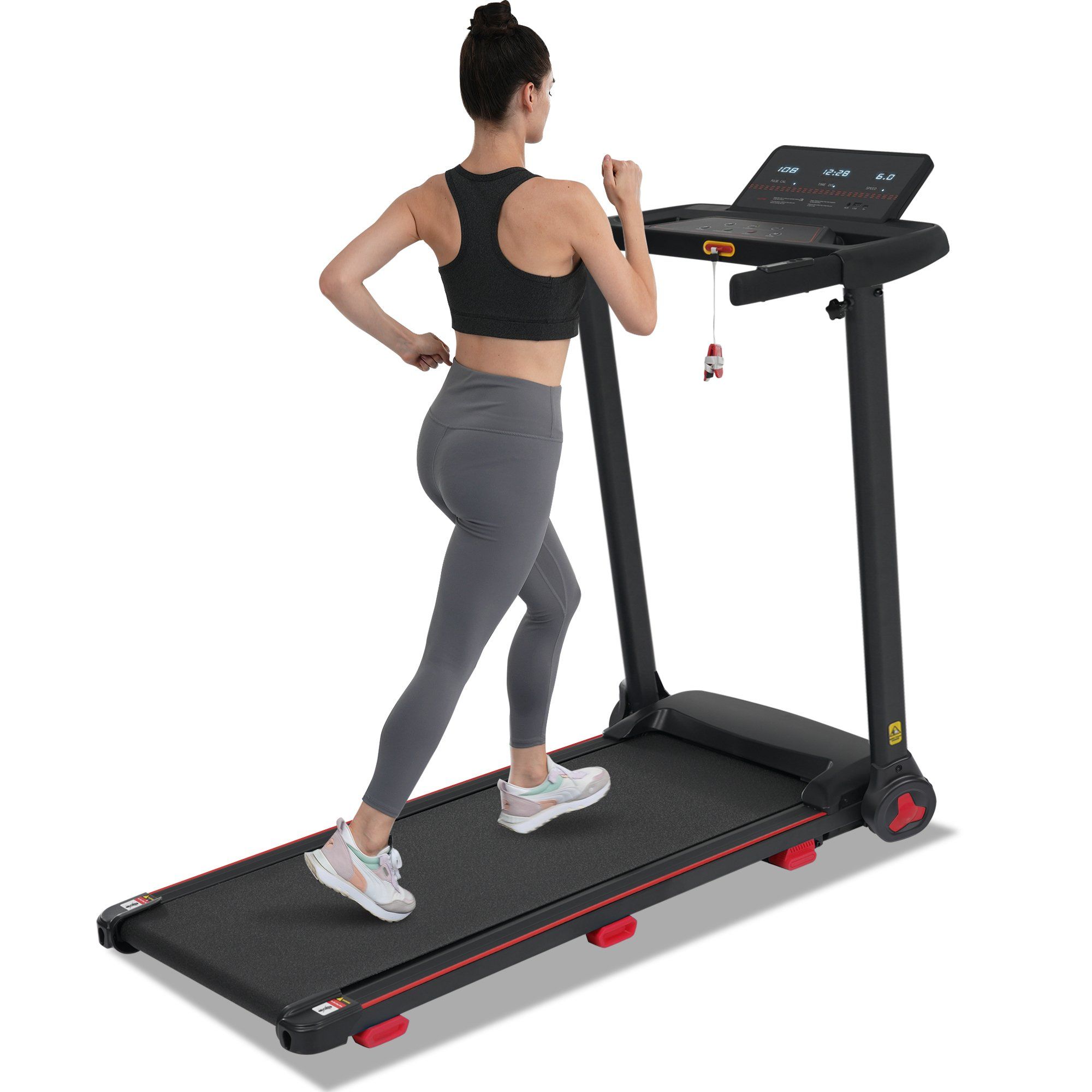 Tapis roulant pieghevole con inclinazione dell'8%, motore da 3.0 HP e velocità massima di 14 km/h