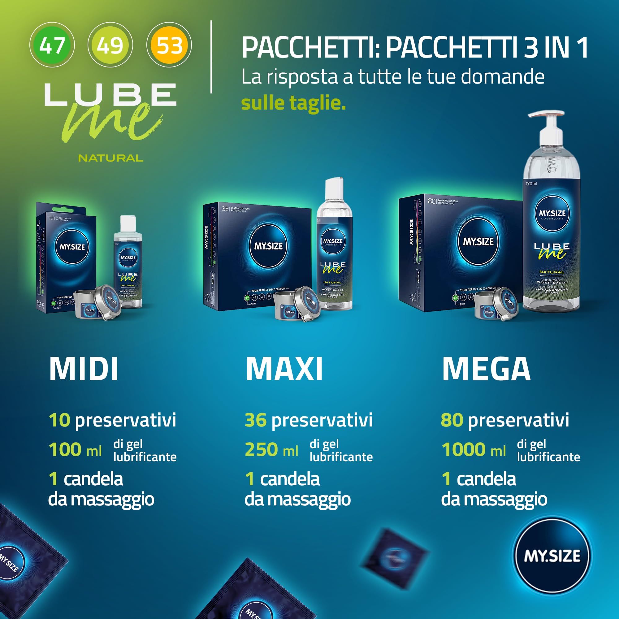 MY.SIZE Preservativo + Gel Lubrificante Set Lube Me Natural